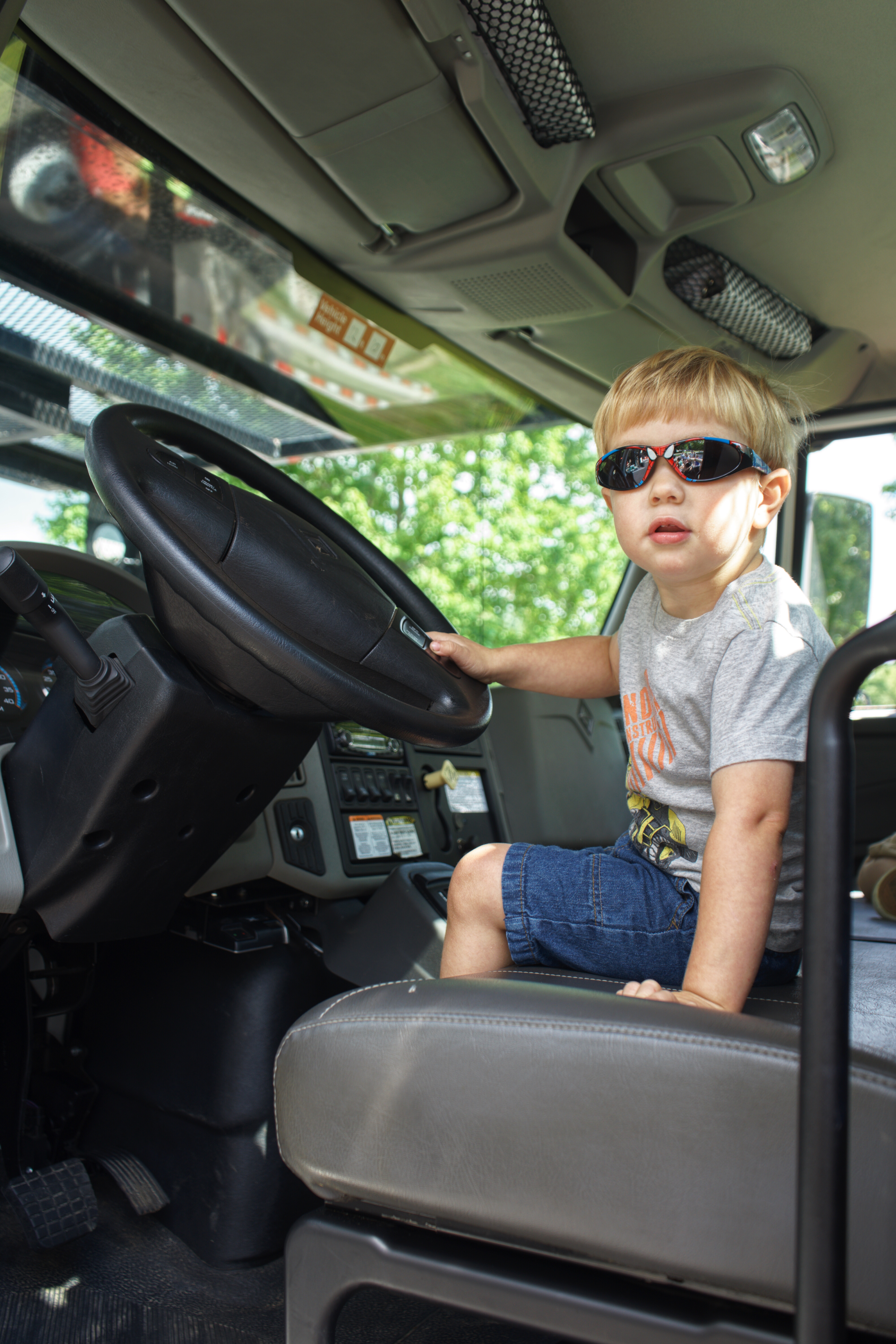 driving a big truck